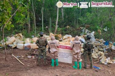 Semar desmantela narcolaboratorio de metanfetamina en Sinaloa