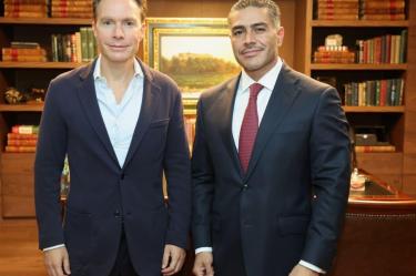El senador Manuel Velasco Coello se reunió con el Secretario de Seguridad y Protección Ciudadana, Omar García Harfuch, para evaluar los resultados de la Estrategia Nacional de Seguridad.
