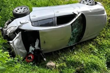 camioneta volcada