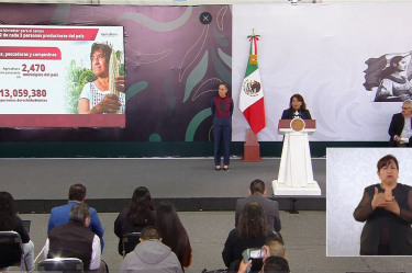 La secretaria de Agricultura y Desarrollo Rural, Columba Jazmín López Gutiérrez, detalló que los 13 millones de beneficiarios de los Programas para el Bienestar del campo se traduce en que dos de cada tres personas ganaderas, pescadoras y campesinas reciben algún tipo de apoyo del Gobierno de México.