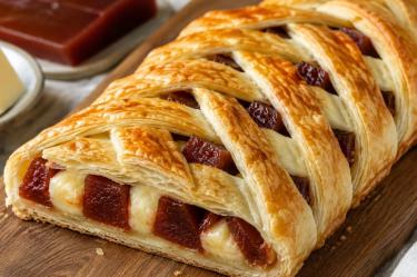 Prepara una trenza de ate con queso para la sobremesa