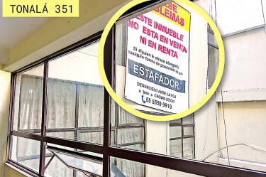 Inmueble en calle Tonalá 351, que sufrió por el delito de despojo.