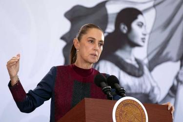 Claudia Sheinbaum, durante su conferencia del 4 de septiembre de 2026, en Zacatecas.