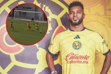 Miguel Borja anotó en el minuto 34 del partido entre América y Xolos sub 21.