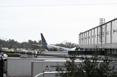 Un avión de carga de Amazon Prime Air se salió de la pista, foto del momento