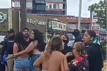 El zafarrancho se registró en la zona centro de Boca del Río y terminó con varias personas provenientes de la Ciudad de México.