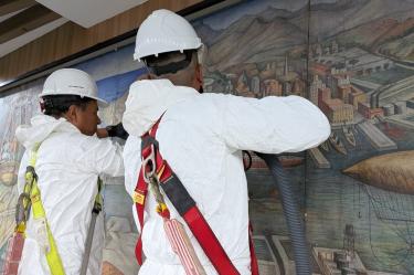 Inician trabajos de restauración en mural de Juan O’Gorman