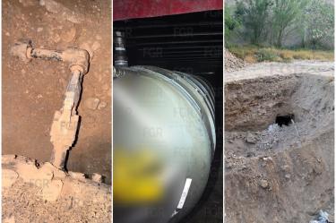 FGR inhabilita dos tomas clandestinas conectadas a un túnel en Nuevo León