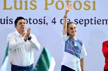 La visita de la Presidenta se desarrolló en el marco de la coordinación entre la Federación y el gobierno de San Luis Potosí para definir proyectos de infraestructura y servicios públicos para la entidad.