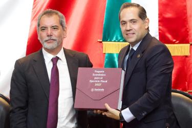 Édgar Amador Zamora, secretario de Hacienda, resaltó que ante un entorno internacional complejo, se estima que la economía mexicana crecerá entre el 1.5% y 2.5%, en 2027.