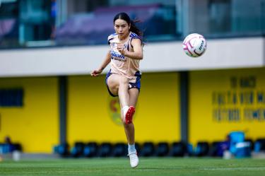 El América compartió una entrevista con la goleadora Scarlett Camberos desde el Estadio Banorte.