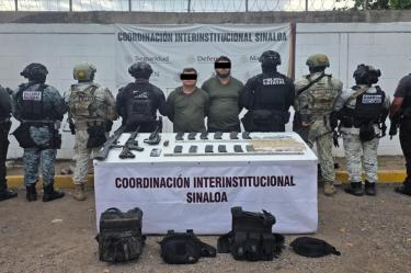 Ambos individuos son identificados como integrantes del grupo delictivo “Los Menores”, informó la Secretaría de la Defensa Nacional