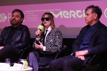 Mike Sandoval y Quique Rangel, miembro fundador de Café Tacvba; Denise Gutiérrez, cantante y compositora