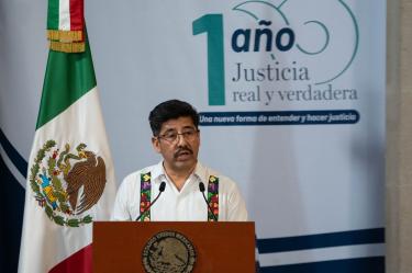 El ministro Hugo Aguilar Ortiz, presidente del órgano autónomo anunció el arranque de este porta durante su mensaje en conmemoración de Un año de justicia real y verdadera.
