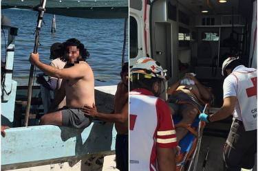 Rescatan con vida a uno de dos hombres desaparecidos en el mar de Cozumel