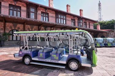 Las unidades del transporte eléctrico gratuito tendrán recorridos por distintos puntos turísticos, comerciales y de servicio del primer cuadro de la ciudad.