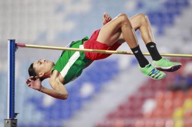 El mexicano Erick Portillo se quedó con el tercer lugar en el Ultimate Championship disputado en Budapest<br><br>Erick Portillo de Mexico durante la Competencia de salto de altura masculino Final en el Atletismo de los Juegos Centroamericanos y del Caribe San Salvador 2023, en el Estadio Nacional Jorge El Magico Gonzalez, el 03 de Julio de 2023.