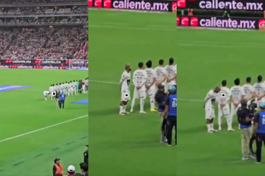 Pedro Vite no siguió el protocolo durante el himno nacional mexicano.