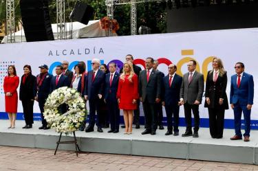 Giovani Gutiérrez encabezó la ceremonia cívica con motivo del inicio de los festejos por el 216 aniversario de la Independencia Nacional