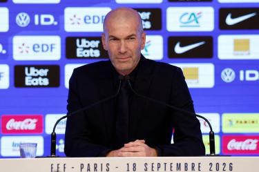 Zidane en la conferencia de prensa para la convocatoria de la UEFA Nations League 2026.