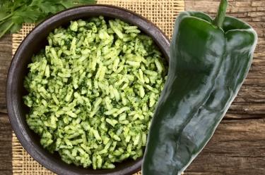 Arroz verde poblano.
