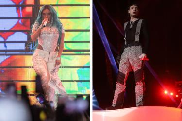 Karol G en la Arena Ciudad de México / Peso Pluma en el Foro Sol con su gira “Doble P Tour México”, 2023.