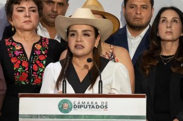 Grecia Quiroz acudió a la Cámara de Diputados