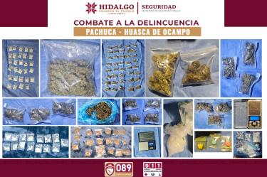 Los operativos fueron realizados de manera coordinada por la Secretaría de Seguridad Pública de Hidalgo, la Procuraduría General de Justicia estatal y la Sedena.