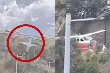 La avioneta aterrizaba procedente de Guayaquil cuando terminó cerca de la avenida Hurtado de Mendoza.