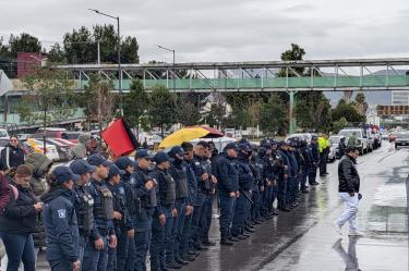 La movilización se desarrolló como parte de una jornada nacional de inconformidad del personal del IMSS