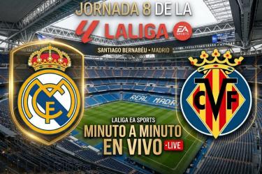 Real Madrid vs. Villarreal disputan el partido correspondiente a la jornada 8 de La Liga
