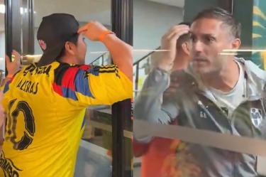 Aficionado de América encara a auxiliar de Matías Almeyda