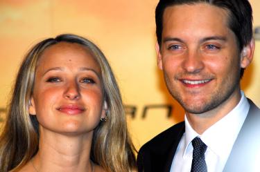 Jennifer Meyer y Tobey Maguire en la premiere de Spiderman 3