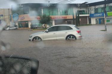 Intensas lluvias registradas en Hidalgo provocaron complicaciones viales en la zona metropolitana de Pachuca
