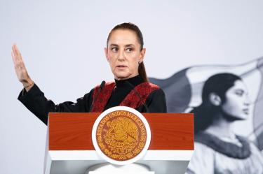 La presidenta Claudia Sheinbaum en una de sus conferencias matutinas.