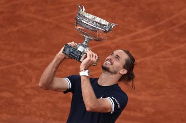 Alexander Zverev en el Roland Garros, su primer Grand Slam después de 10 años de carrera.