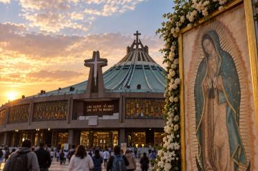 La celebración conmemora los primeros 50 años de la construcción de la nueva Basílica y el traslado de la imagen guadalupana a este recinto.