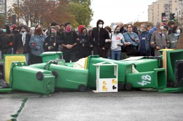 Protesta estudiantil en Francia, el 13 de octubre de 2026.
