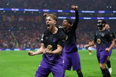 El Galatasaray fue goleado 1-4 por el Barcelona en el Ali Sami Yen Spor Kompleksi de Estambul, Fase Liga de la jornada 2 de la Champions League