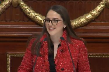 La coordinadora de la bancada del PRI, Tania Larios