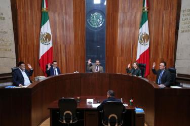 Durante la sesión de este miércoles del TEPJF las magistraturas consideraron que el apoyo de Jorge Álvarez Máynez a Grecia Quiroz, no son actos anticipados de campaña.
