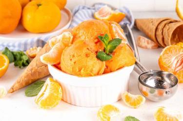 Receta de nieve de mandarina