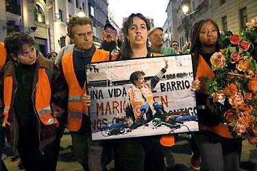 Españoles protestando por la crisis de vivienda en su país en pasado 8 de octubre de 2026.