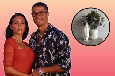 Georgina Rodríguez llevó un ramo de olivo en su boda.
