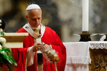 Pope Leo celebrates Mass marking the start of the academic year at the Pontifical Universities in St. Peter's Basilica at the Vatican, October 8, 2026. REUTERS/Remo Casilli