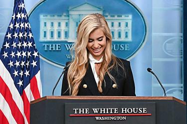 Katie Zacharia, secretaria de prensa de la Casa Blanca.