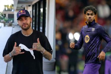 Neymar y Lamine Yamal