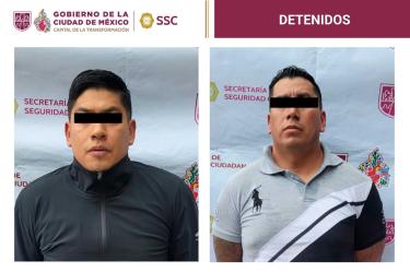 A los sospechosos se les aseguró un arma de fuego, diversas dosis de narcóticos y equipos celulares