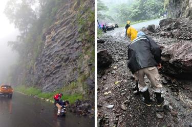 Hasta que el caudal descienda y se verifique la seguridad del camino, el paso por el sector de Cerro Chiquito permanecerá suspendido