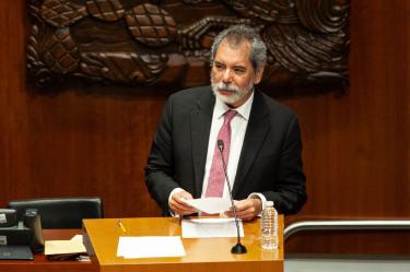 El secretario de Hacienda, Edgar Amador Zamora